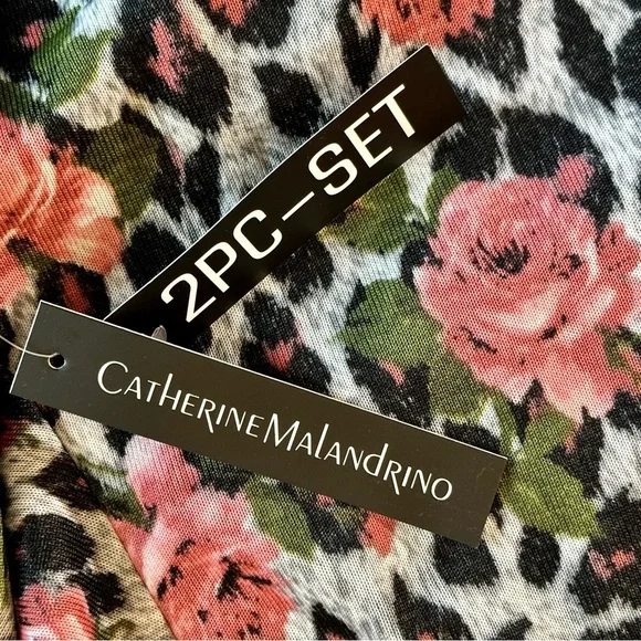 NWT Catherine Malandrino Rose Cheetah Print Set - Picture 4 of 6